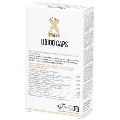 Box of Power Libido Caps on a white background