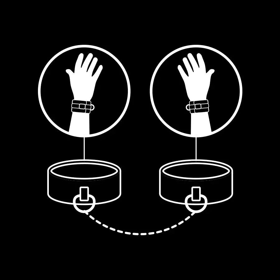 Fetish Submissive Handcuffs Vegan Leather Fetish Submissive Bondage Flutters.ie