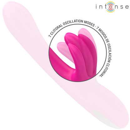 Pink and purple device with &