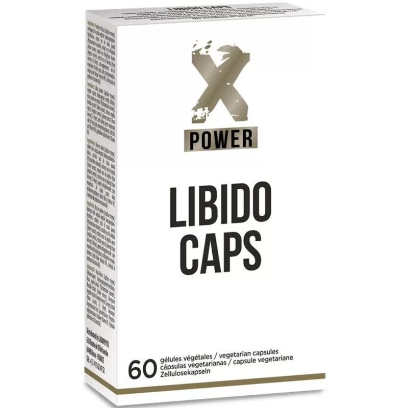 Box of X Power Libido Caps on a white background