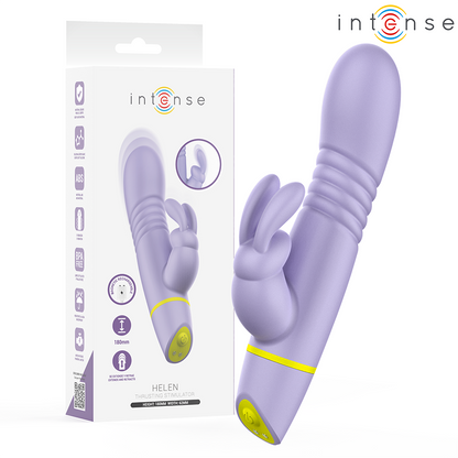 Purple and green toy with packaging labeled &
